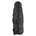 A black Paraflex Umbrella, compactly folded with a rounded top, featuring a sleek design.