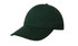 A dark green cap with a curved brim and a solid design, featuring a logo on the side.