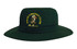 A green adjustable bucket hat featuring an embroidered logo. The hat has a wide brim for sun protection.