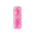A wavy rectangle hair clip in iridescent pink, featuring a glossy finish with swirling colours.
