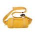 A yellow travel fanny pack with an adjustable strap and a front zip pocket, featuring a small logo.