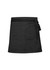 A black waist strap apron featuring a back pocket and a tied belt, ideal for chefwear.