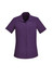A plain short sleeve shirt in a rich purple colour, featuring a button-down front and a chest pocket.