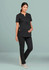 Maternity scrub pants in black, designed for women, featuring a comfortable fit for expectant mothers.