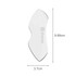 A customised Gua Sha board in clear plastic, featuring a smooth design with a logo, measuring 9.89 cm by 3.7 cm.