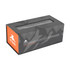 A black and orange box featuring a wireless outdoor Bluetooth speaker, decorated with a mountain pattern and a logo.