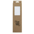 A cardboard packaging containing six white straws, with a logo on the front.