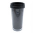 A drink bottle featuring a clear body and a black lid, part of the Digital Galilee 443mL Tumbler range.