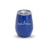 A drink bottle in a sleek blue design, featuring a clear lid and a brand logo. Ideal for various beverages.