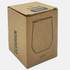 A drink bottle in a cardboard box, featuring an eco-friendly design with a wood grain texture.