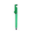 A green 3-in-1 QR Code pen featuring a sleek design and a clip for easy attachment.