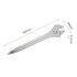 A silver ballpoint pen designed in the shape of a wrench, measuring 160mm in length.