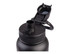 A drink bottle with a black finish features a quick release cap and a handle for easy transport.