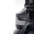 A drink bottle with a grey lid and textured grip, featuring a black body and a prominent attachment loop.