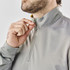 Men's Monterey 1/4 zip pullover in grey with a collar and a zippered front. Features a branding logo.