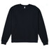 A black men's crew sweatshirt featuring a round neck and long sleeves, with a small logo on the front.