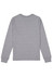 A grey long sleeve t-shirt with a round neck and logo detailing on the back.