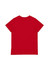 A red women’s short sleeve tee featuring a plain back design. Includes a logo on the label.