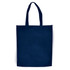A navy blue large shopping tote bag with a gusset and two handles; features a logo.