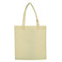 A plain beige shopping tote bag with two shoulder straps and no visible branding or text.