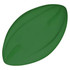 A green 135mm Spyro Football with a smooth surface and an embossed shape. It features a logo.