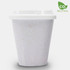 A drinking cup with a speckled white design, featuring a lid and a CO2 neutral logo.