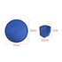A 25cm foldable frisbee in blue, shown in both its flat and folded form, with a logo visible.