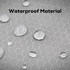 A close-up of waterproof material with water droplets on a textured, hexagonal pattern in light grey.