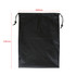A black travel laundry bag with drawstring closure, measuring 420mm by 520mm. It features a logo.