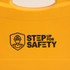 A yellow safety tool kit with a handle, featuring a logo and text related to safety.