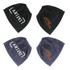 Boot covers in black and grey, featuring logos in white and orange. Four items displayed in two pairs.