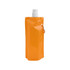 An orange 480ml collapsible pouch with a white spout and a clip attachment.