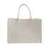 A customizable felt tote bag in a light beige colour with two handles, featuring a simple design and a logo.