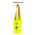 A clear jelly wine ice bag in bright yellow with yellow straps and a small logo on the front.