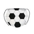 A ball-shaped drawstring backpack designed with a black and white hexagonal pattern resembling a soccer ball.