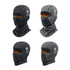 A set of four Winter Balaclava Cycling Face Masks in black and grey, featuring a flame design on the face area and a logo.
