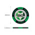 A green and black poker chip measuring 40mm in diameter, featuring a silver star and a logo.