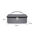 A portable thermal insulated lunch bag in grey with a zip closure and handle, measuring 25cm x 16cm x 8cm.