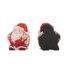 Acrylic magnetic clip featuring a cheerful Santa Claus design on one side and a plain black underside.