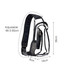 A large capacity clear bag with a black shoulder strap, featuring adjustable straps and a zippered pocket.