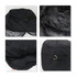 A thickened earflap hat in black with a soft grey lining and a fastening detail. Features a logo on the exterior.