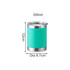 A drink bottle featuring a turquoise exterior and stainless steel double wall, measuring 350ml with a lid.