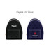 A black and navy EVA holes backpack with a logo on the front, featuring perforated designs for ventilation.
