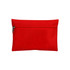A red pouch with a zip closure, featuring a textured surface and a logo. Ideal for storing first aid items.