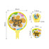 A 20cm foldable fan in vibrant yellow with a colourful floral design. The fan features a logo and folds compactly.