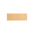 A wooden name badge in a light, natural wood colour, featuring a smooth, rectangular surface and a branding logo.