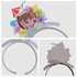 A headband featuring a colourful tropical design with a coconut, flowers, and the phrase "Hello Summer".