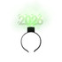 A green illuminated acrylic headband featuring the number "2026" on top. The headband has a black base.