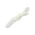 A white anti-slip positioning alligator clip with a textured gripping surface and a small logo.