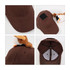 A brown baseball cap featuring a plush decoration on the back and a Velcro patch.